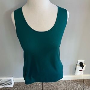 NWOT Lafayette 148 New York Green Wool Tank Sleeveless Sweater Shell S Small